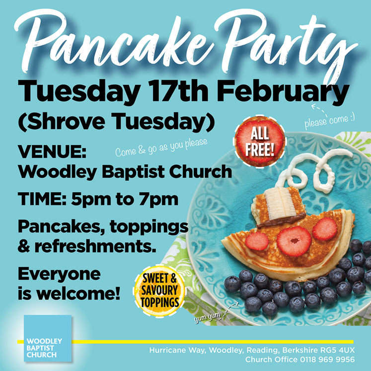 Woodley Baptists Pancake Party - 17 February 2026